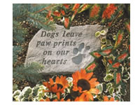 Garden Stone - Dogs leave paw prints on our hearts