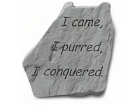 Garden Stone - I came, I purred, I conquered.